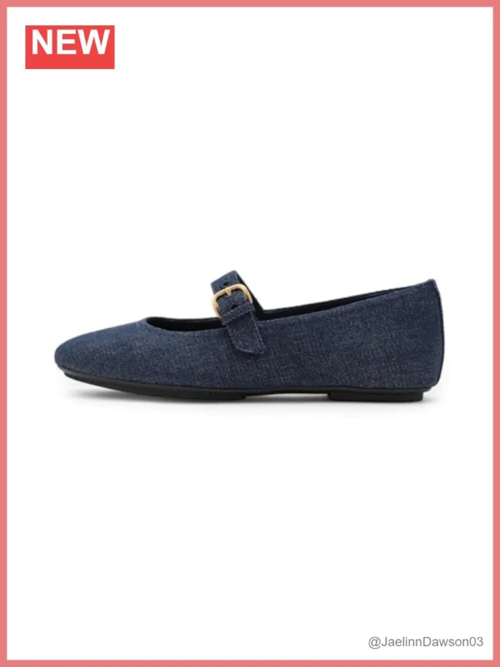 Women's FitFlop Denim Mary Jane Flats with Buckle - Polyester Upper, Low Wedge